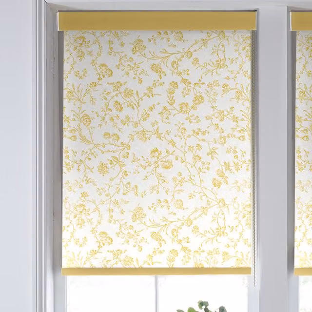 Laura Ashley Aria Translucent Made to Measure Roller Blind in Ochre Yellow