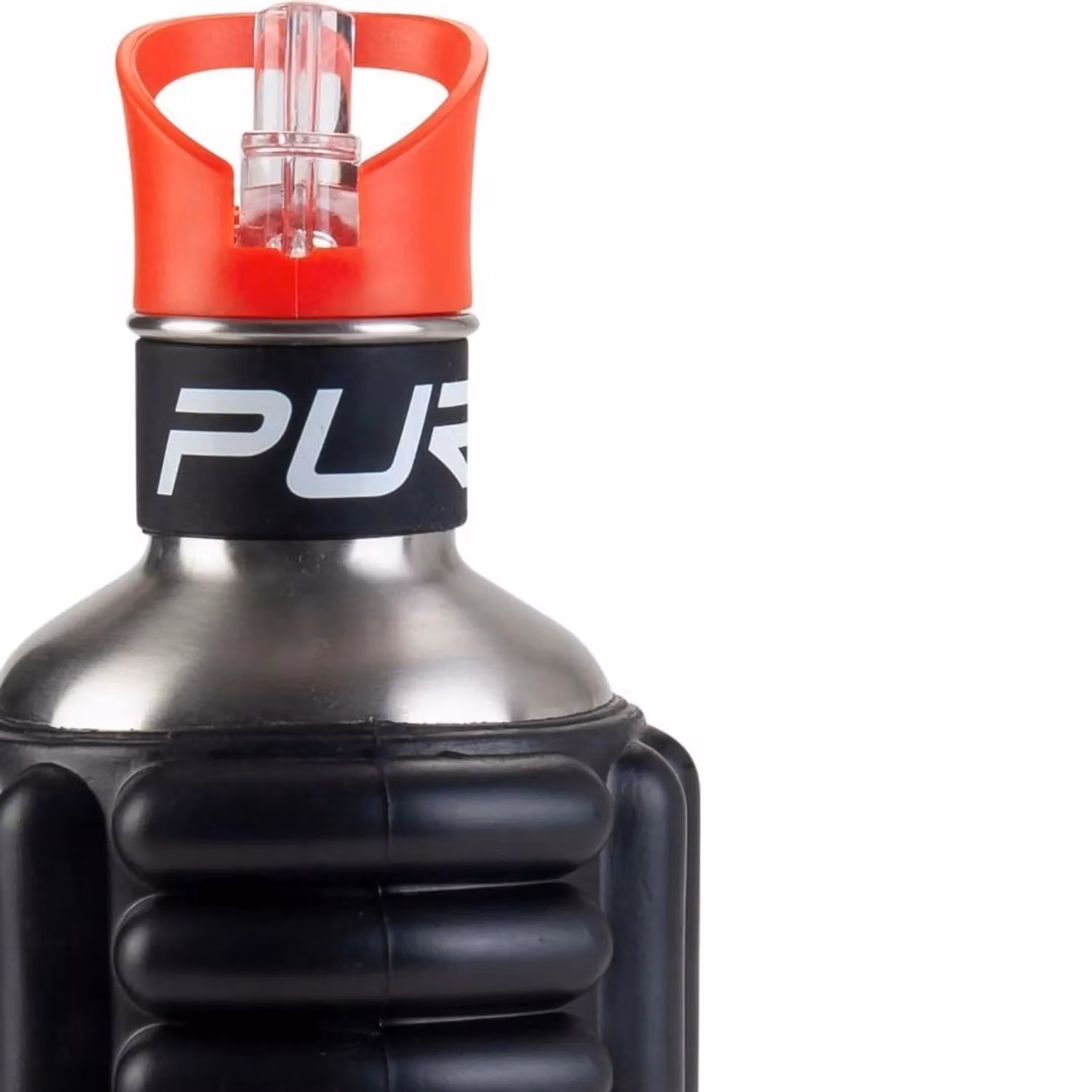 Pure2Improve Stainless Steel Yoga Bottle with Straw, Black, 1200 ml – 2