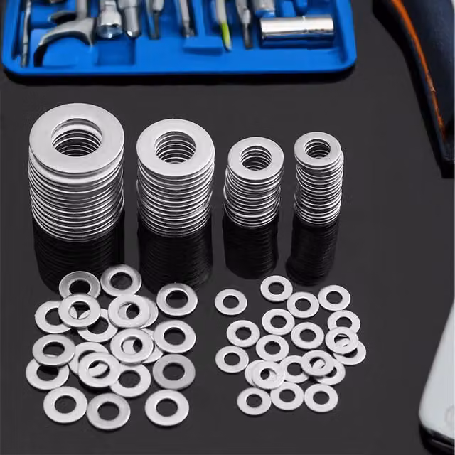 Livingandhome 900 Piece Stainless Steel Flat Washers Set in Silver
