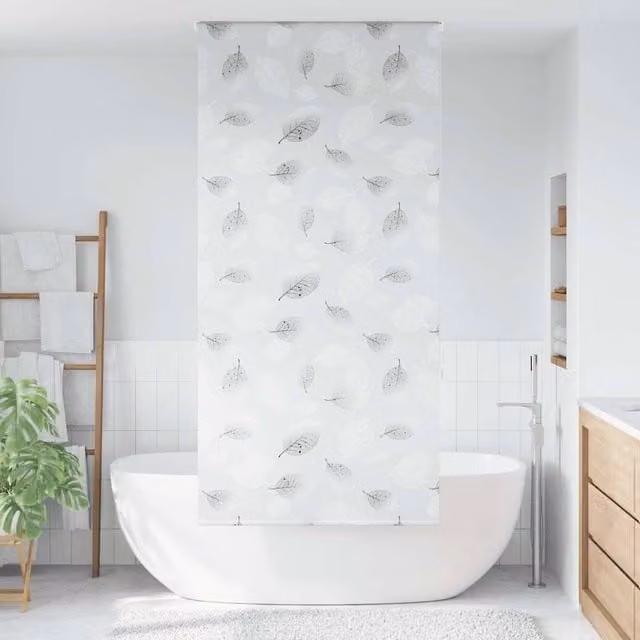 Berkfield Home Grey Opaque Shower Roller Blind, W: 110 cm, H: 240 cm
