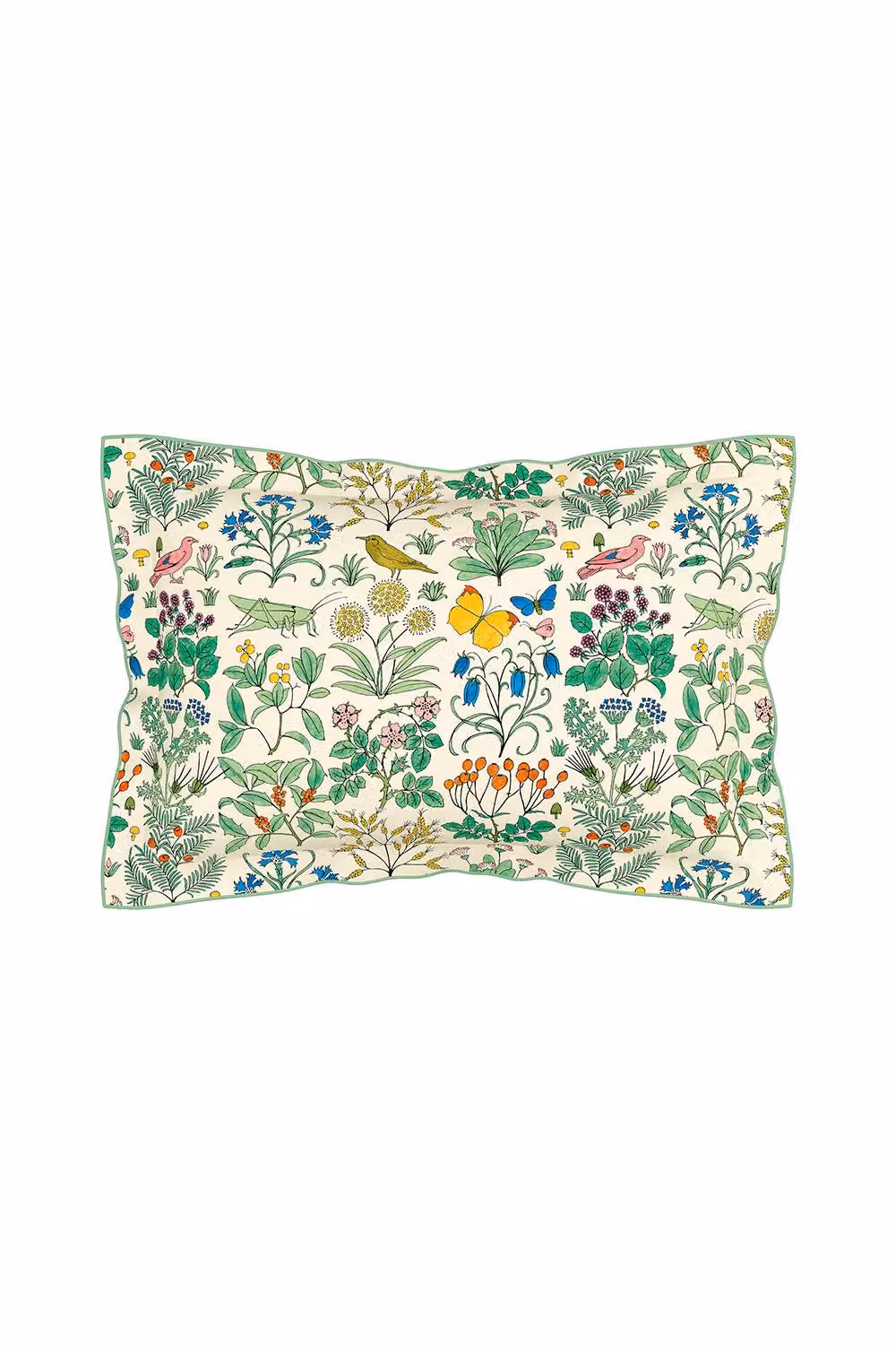V&A Wild Garden Floral Cotton Duvet Cover and Pillowcase Set, Green and Multicolour, W: 180 cm, L: 200 cm – 3