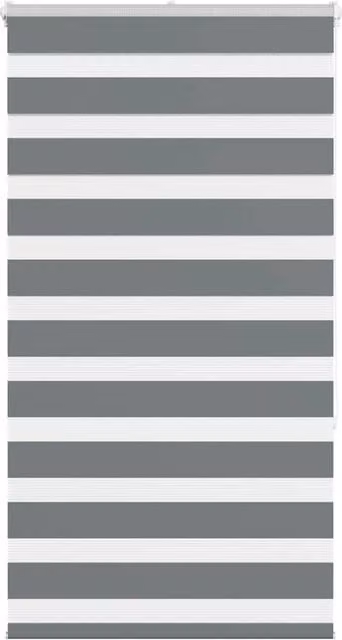 Berkfield Home Zebra Blind in Dark Grey, W: 75 cm, H: 150 cm – 1
