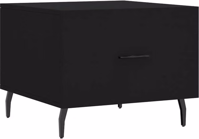Berkfield Home Modern Square Coffee Table in Black, W/D/H: 50 x 50 x 40 cm – 1