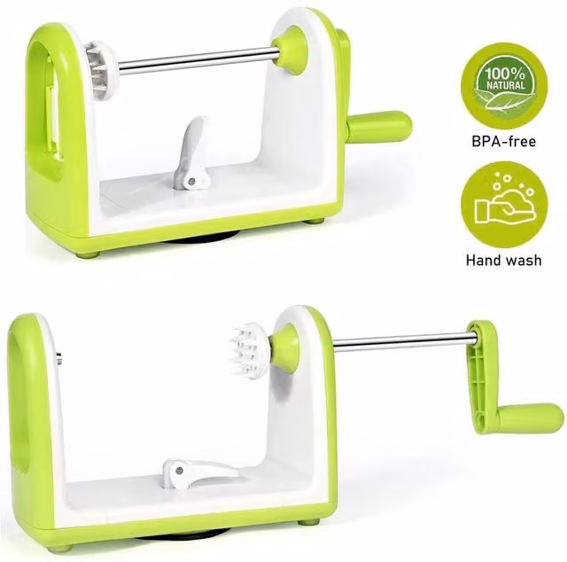 NESTLUNE Vegetable Spiralizer Slicer with Multiple Blades, Green, W/D/H: 100 x 15 x 15 cm – 1