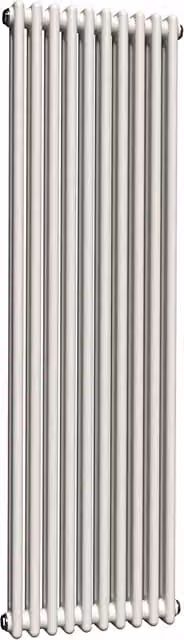 Lux Heat Vertical Coloured Column Radiator in White, H 150 cm x W 47 cm