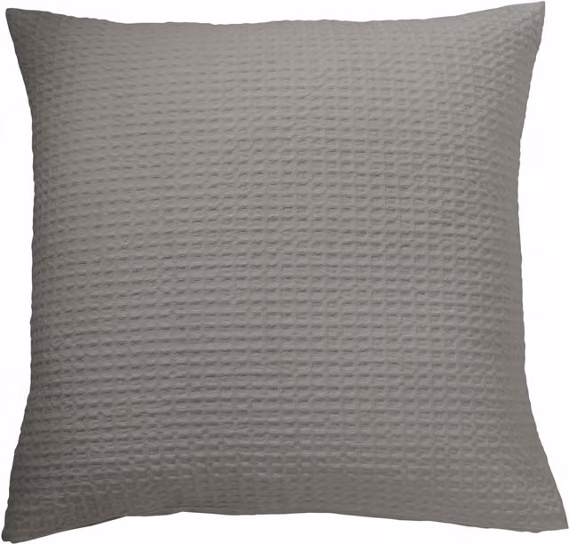 Murmur Lida Reversible Cotton Square Oxford Pillowcase Pair in Grey and White