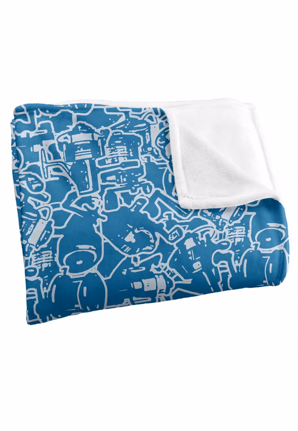 JQ Licensing Fishing Reel Man Pattern Super Soft Fleece Throw Blanket, White, W/D/H: 152 x 127 cm – 3