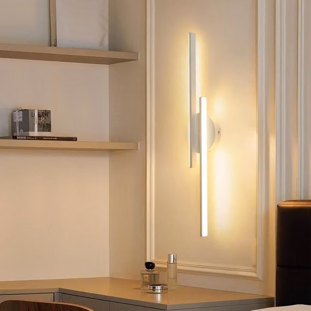Goeco Modern LED Wall Light, White, 24W, 3000K Warm White, W: 60 cm