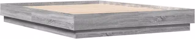 Berkfield Home Durable Bed Frame in Grey, W/D/H: 140 x 203 x 23 cm
