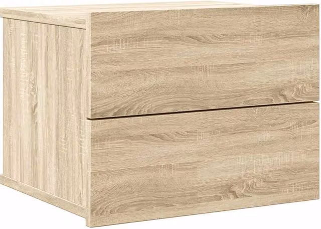 Berkfield Home Sonoma Oak Bedside Cabinet in Beige, W/D/H: 40 x 30 x 30 cm – 1