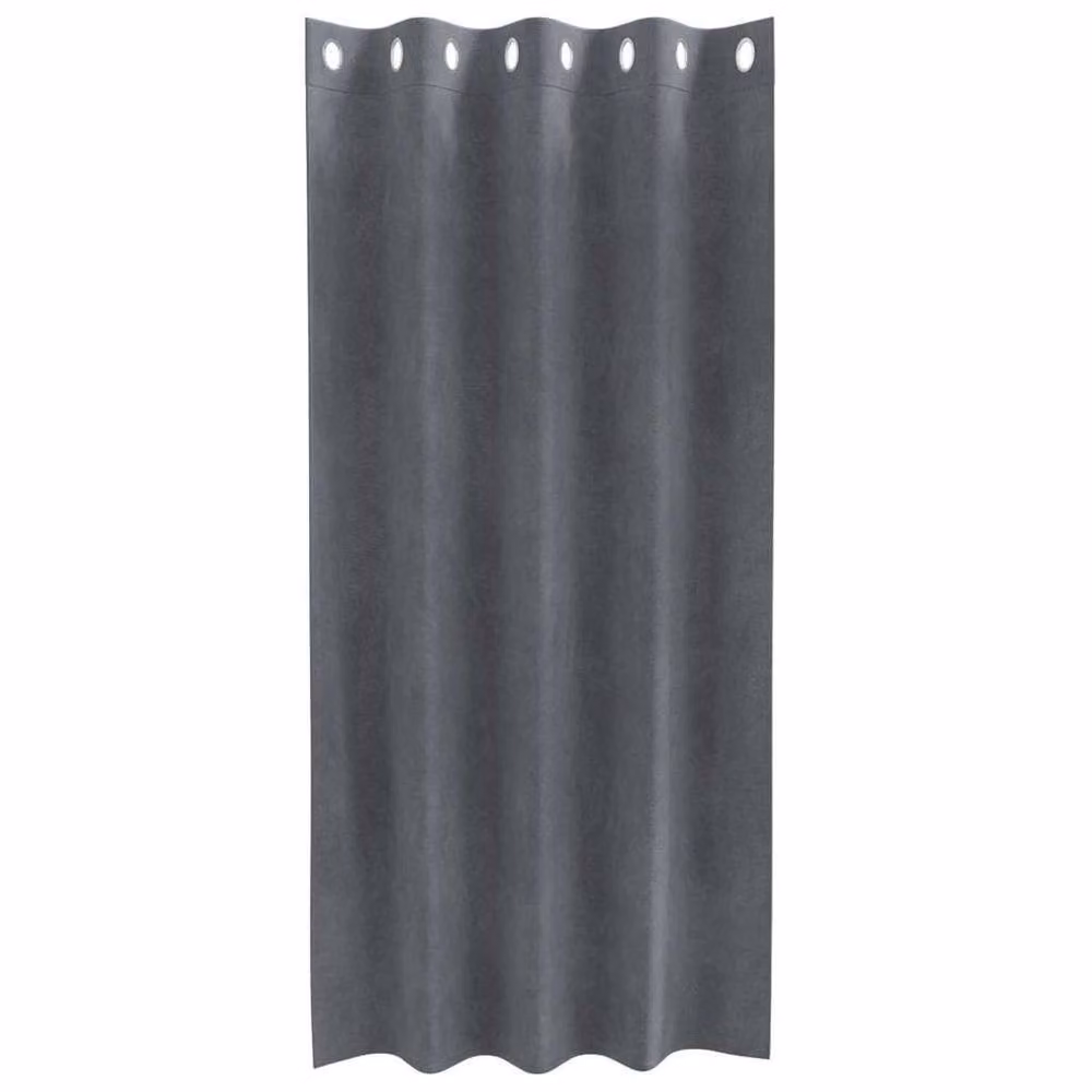 Berkfield Home Modern Blackout Velvet Curtains with Eyelets, 2 Pack, Dark Grey and Super Light Grey – 4