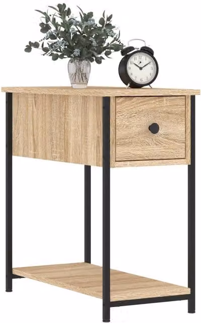 Berkfield Home Set of 2 Durable Bedside Cabinets in Sonoma Oak Brown, W/D/H: 30 x 60 x 60 cm – 1