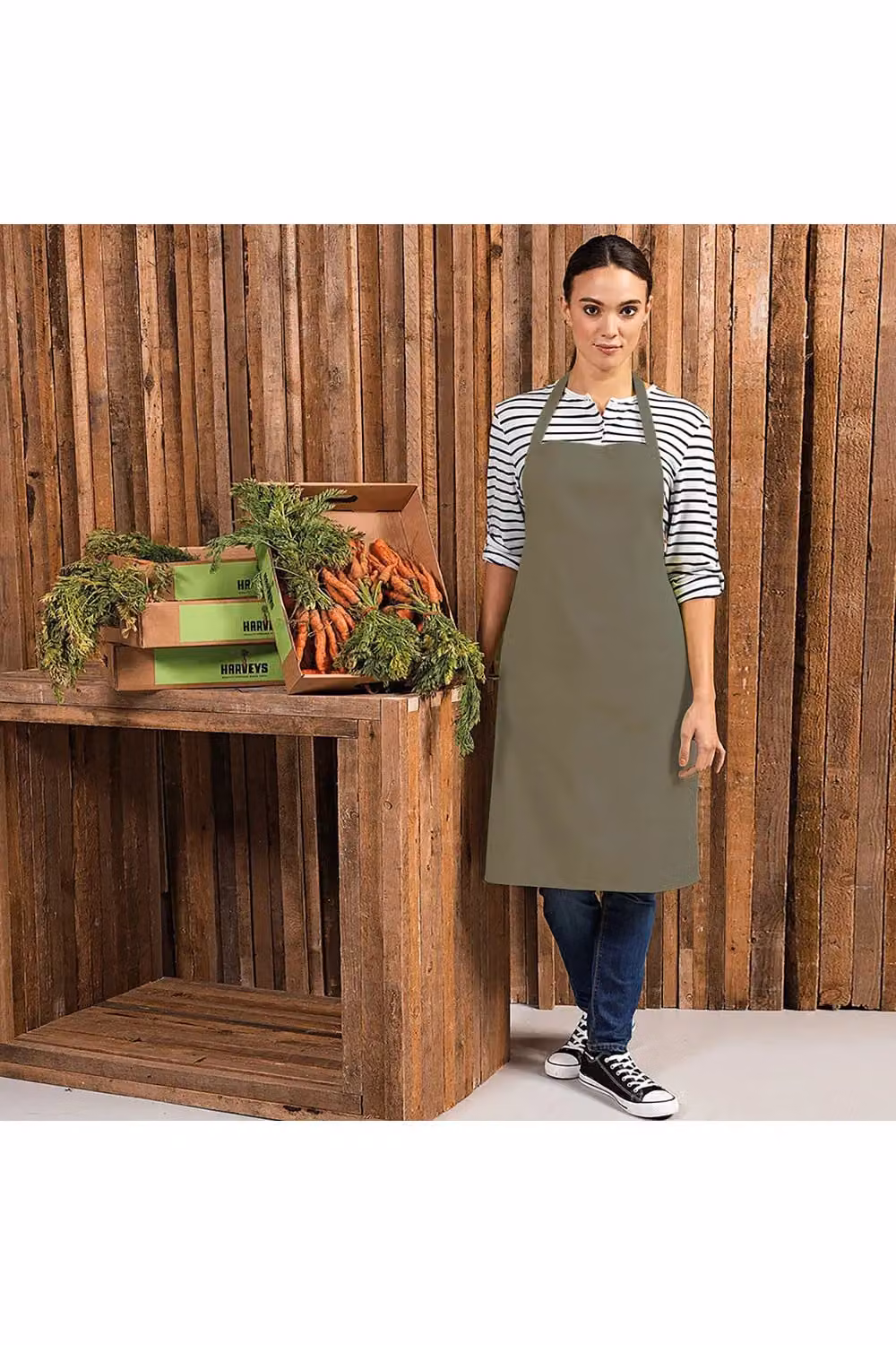 Premier Colours Poly Cotton Professional Bib Apron in Grey – 2