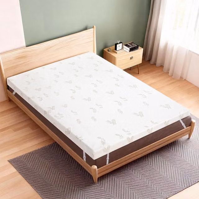 Lavio Dual Layer Memory Foam Mattress Topper, White