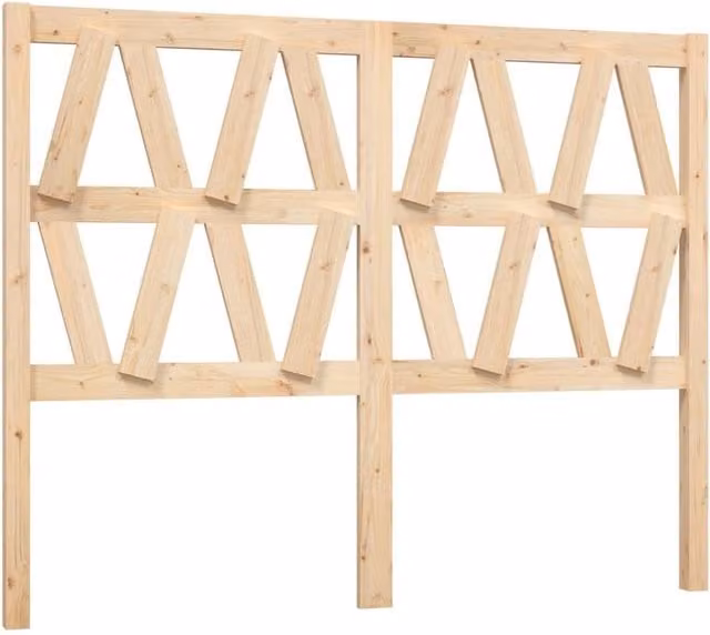 Berkfield Home Rustic Solid Wood Pine Bed Headboard, Brown, W: 126 cm, D: 4 cm, H: 100 cm