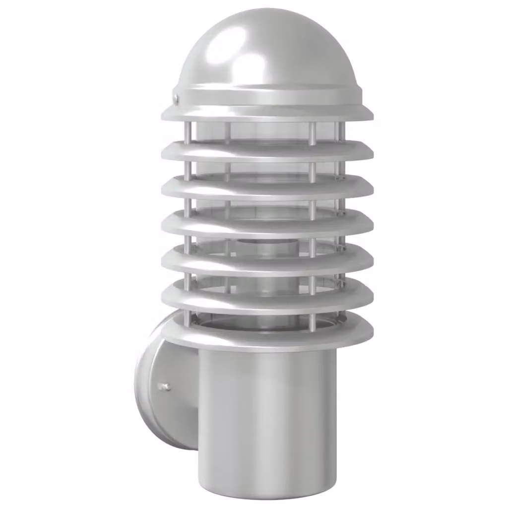 Berkfield Home Silver Stainless Steel Outdoor Wall Light – 2