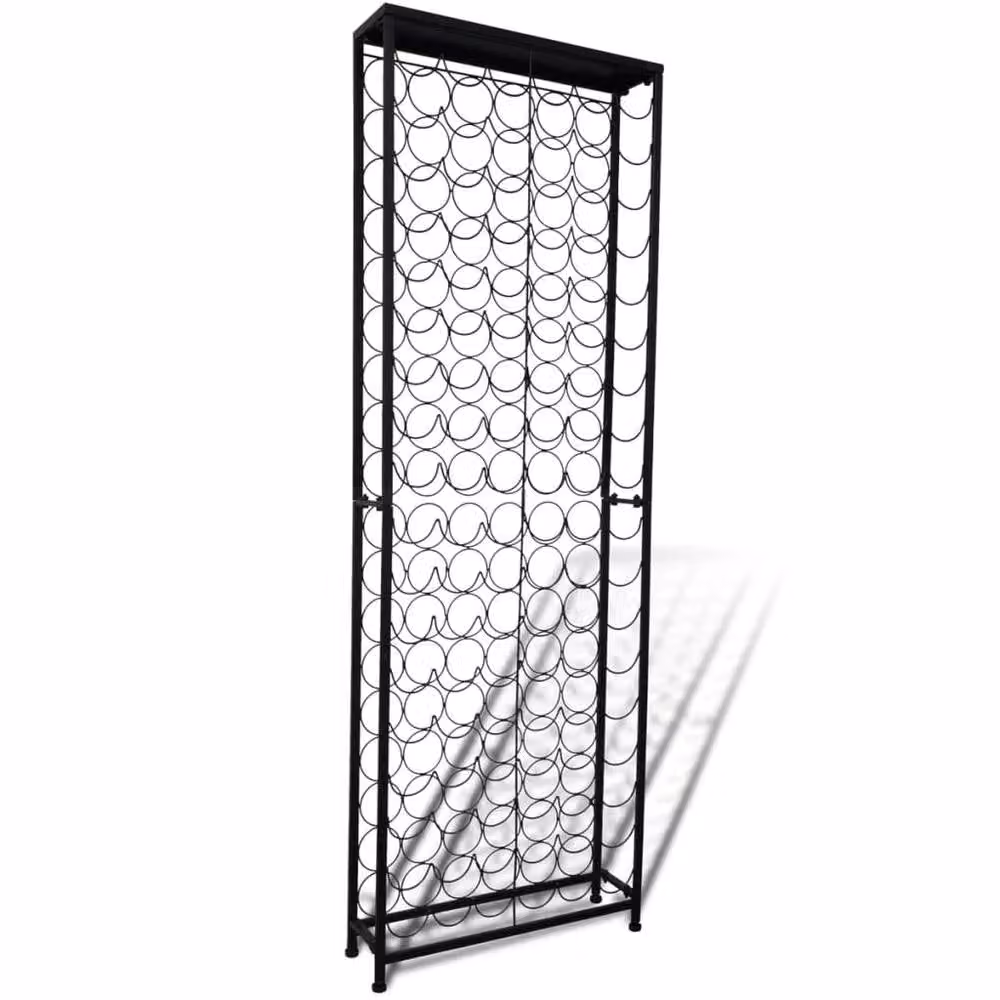 Berkfield Home Black Lacquered Metal Wine Rack for 108 Bottles – 2