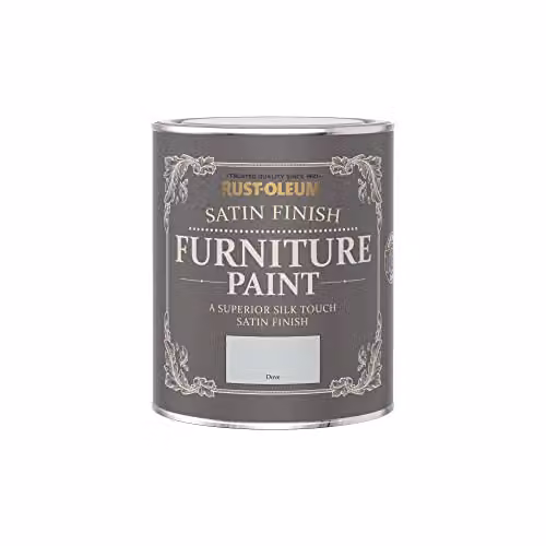 Rust-Oleum Water-Based Satin Furniture and Skirting Board Paint in Dove Grey, 750ml – 3
