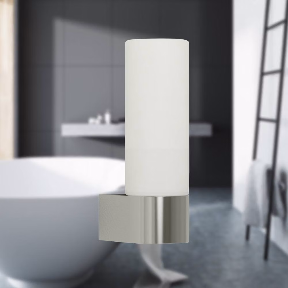 First Choice Lighting Koto Chrome and White Opal Glass IP44 Bathroom Wall Light – 2