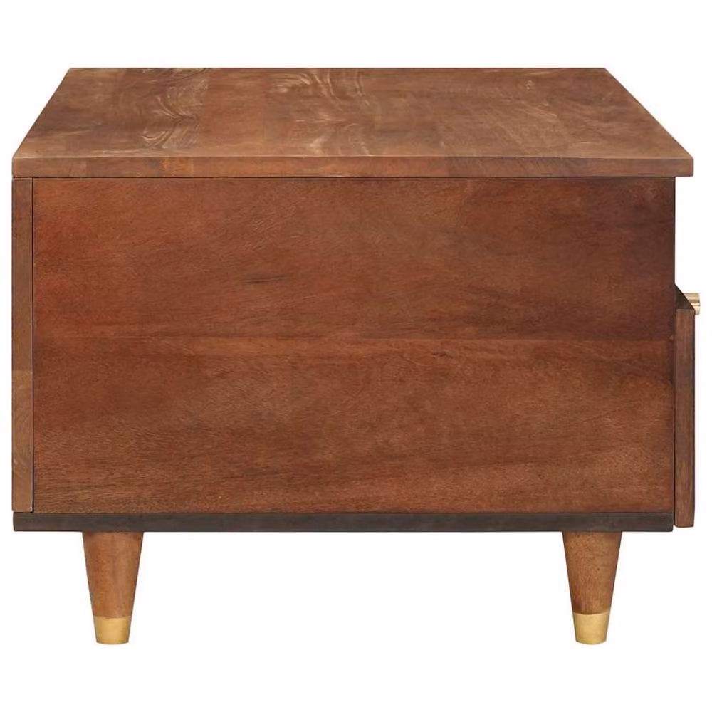 Berkfield Home Mango Wood Coffee Table with Drawer and Shelf in Brown – 2