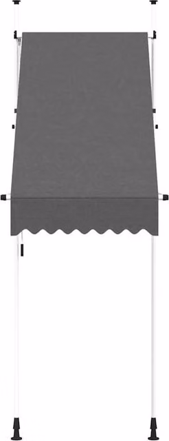 Berkfield Home Manual Retractable Awning in Anthracite, W/D/H: 200 x 100 x 120 cm