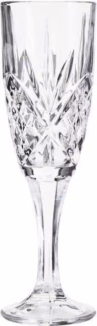 Orsina Beaufort Crystal Geometric Champagne Flute, 210ml, Transparent