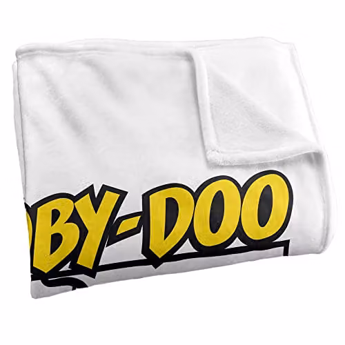 LOGOVISION Scooby Doo White Fluffy Fleece Throw Blanket W/D/H: 152 x 127 x 1 cm – 2