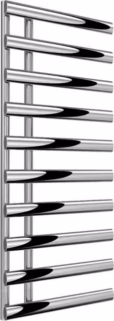 Bathroom Kingdom Grace Chrome Designer Heated Towel Rail, Silver, H: 114 cm, W: 50 cm – 1