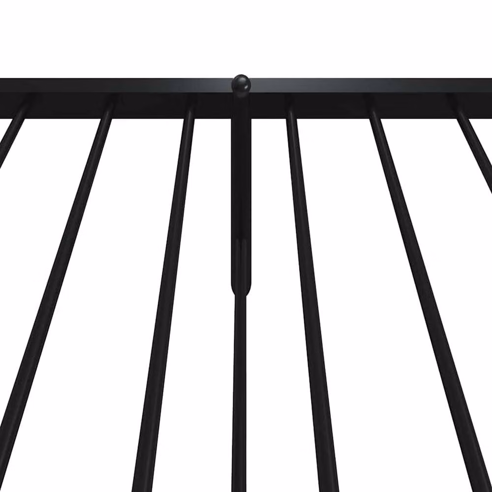 Berkfield Home Metal Bed Frame with Headboard and Footboard in Black, W/D/H: 100 x 200 cm – 3
