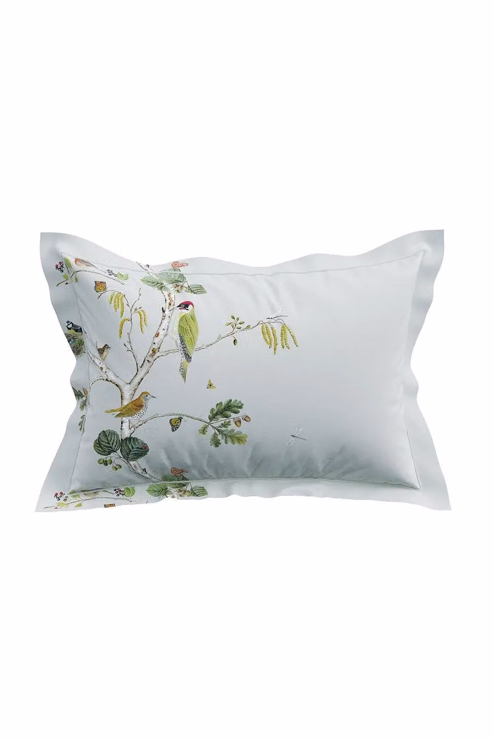 Sanderson Woodland Chorus Reversible Cotton Sateen Duvet Cover and Pillowcase Set in Blue and Grey, 200 x 200 cm – 2