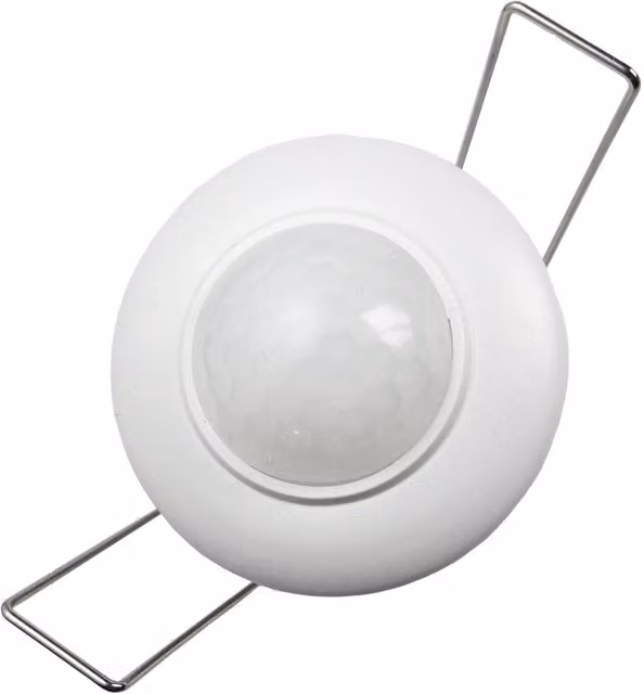 Loops Mini Recess PIR Occupancy Sensor White 400W IP20 Automatic Timer Reset Ceiling Mounted Motion Detector Kit Diameter: 41 mm