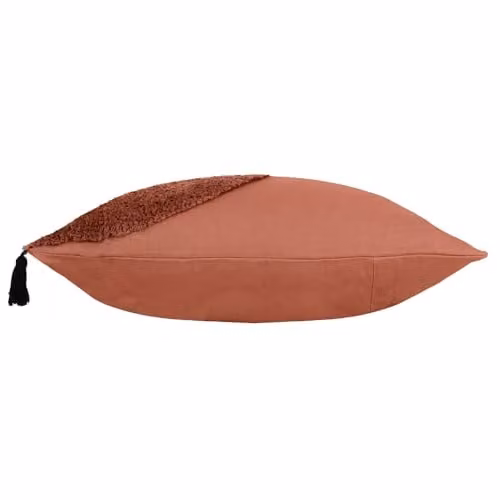 Riva Home Semi Circle Tufted Cotton Tasselled Decorative Cushion in Brick, W/D/H: 45 x 45 x 45 cm – 2