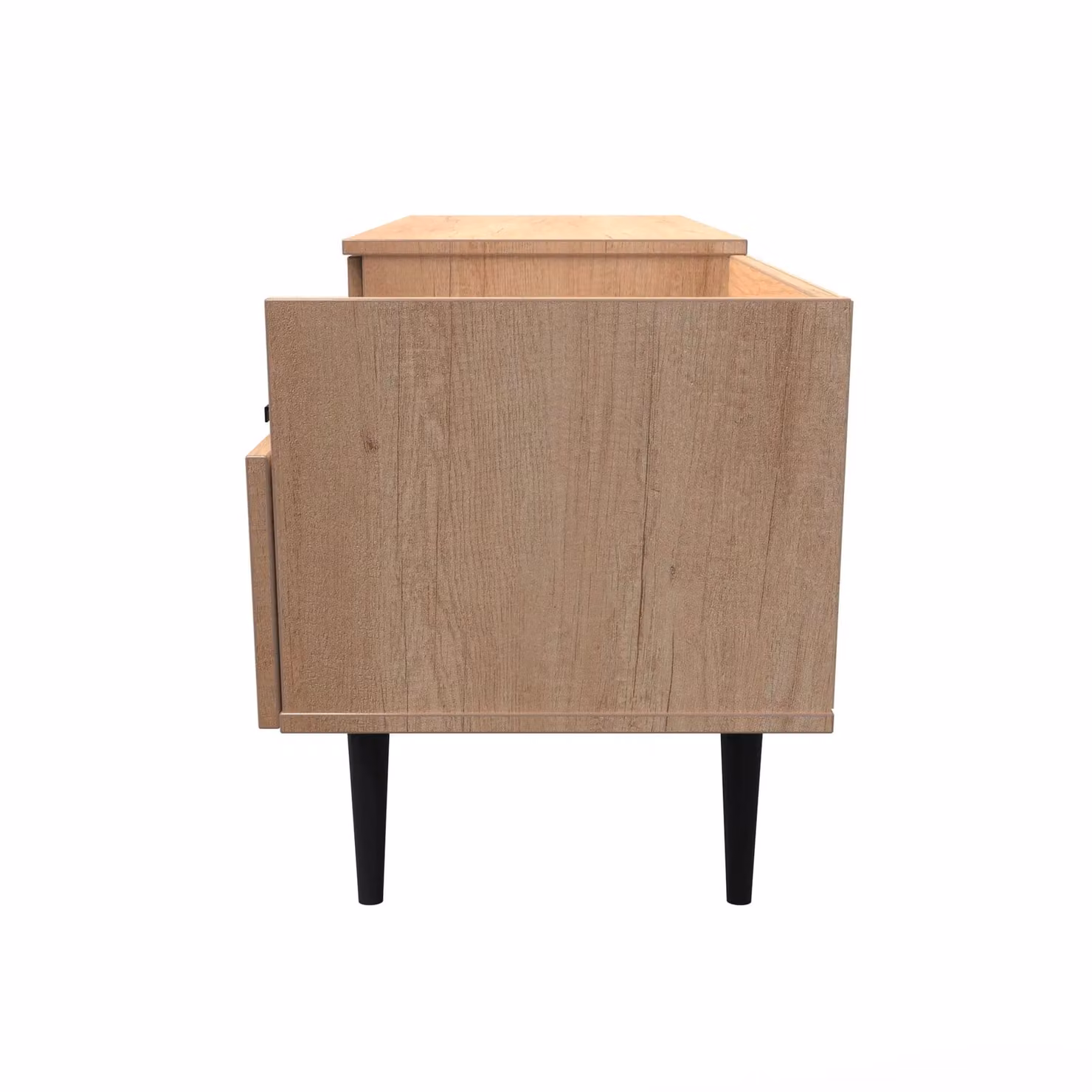 Ready Assembled 2 U Fuji TV Console Unit in Sand and Brown Wood Finish – 2