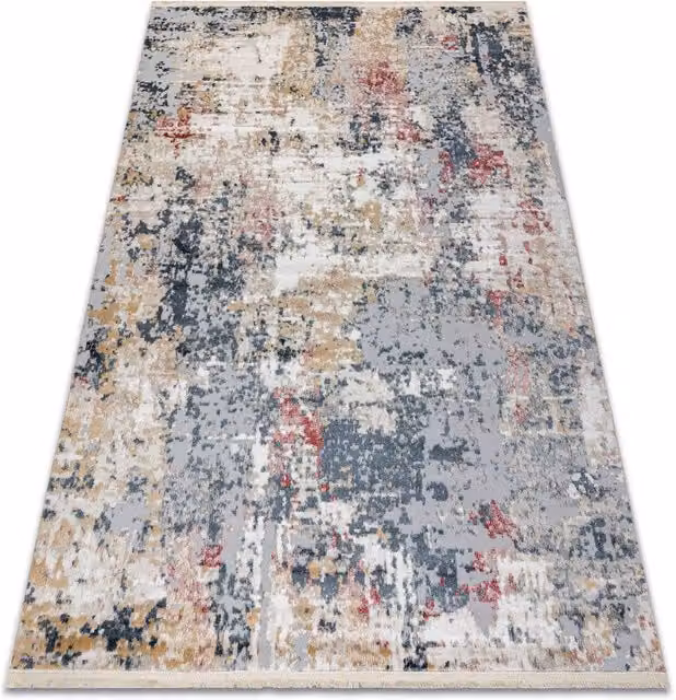 RugsX Distin Vintage Modern Rectangular Rug in White and Multicolour, W: 140 cm, L: 190 cm