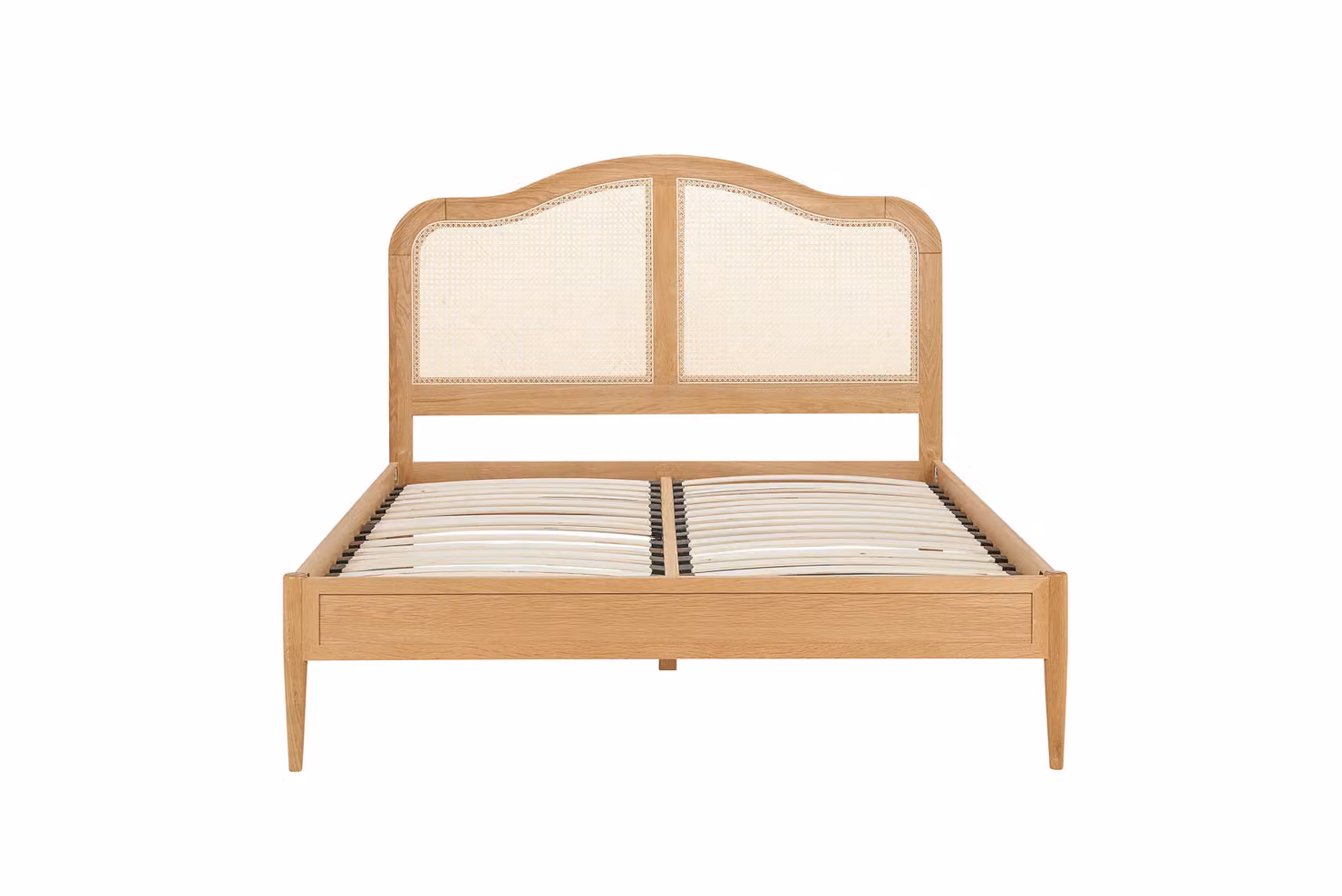 Birlea Leonie Rattan and Oak Wooden Double Bed Frame in Brown, 140 x 200 cm – 2