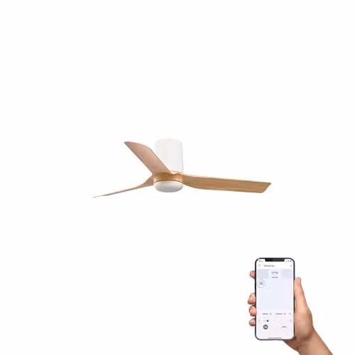 FARO Barcelona Ceiling Fan in White and Brown
