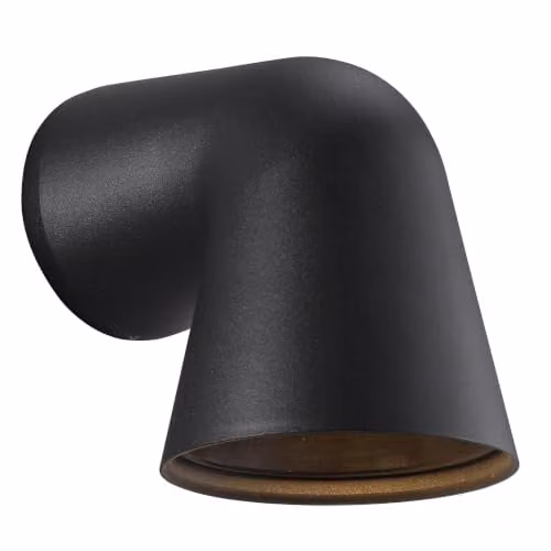 Nordlux Front Modern Black Metal Outdoor Wall Light for Garden, GU10, IP44, Mains Powered