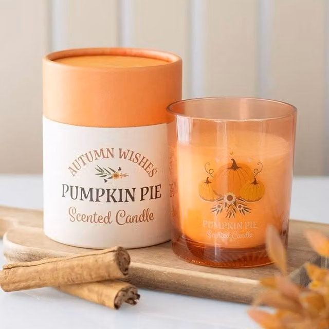 Uniqueful Autumn Wishes Pumpkin Pie Scented Candle, Orange, 1 Pack – 1