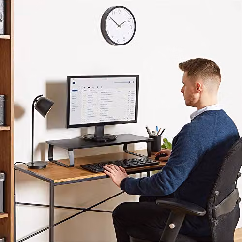 VonHaus Ergonomic Monitor Stand in Black, W/D/H: 60 x 26 x 13 cm – 2