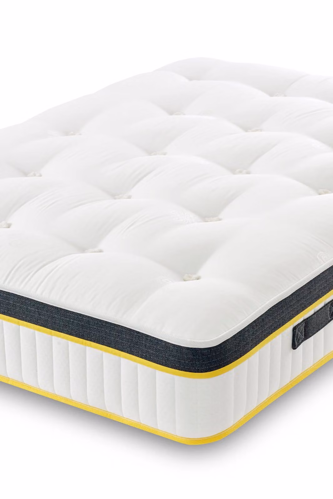 The Shire Bed Company Mode 3000 Pocket Sprung Tufted Mattress in White, W/D/H: 90 x 190 x 25.4 cm – 2