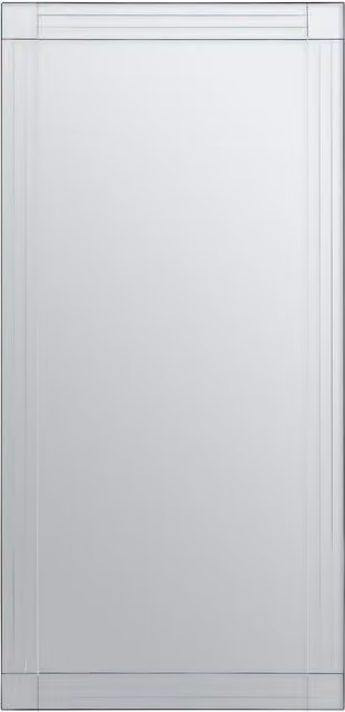Orsina Sana Rectangular Striped Wall Mirror with Gold Metal Frame