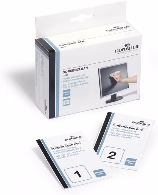 Screenclean Duo White Wet and Dry Wipes
