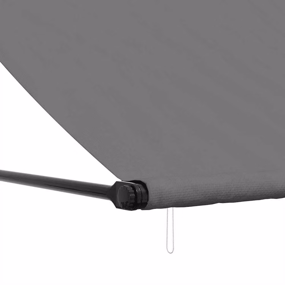 Berkfield Home Manual Retractable Folding Arm Awning in Anthracite Grey, W: 250 cm, D: 150 cm – 5