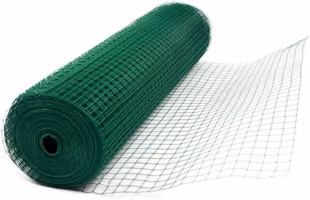HYGRAD BUILT TO SURVIVE Green PVC Coated Steel Wire Mesh Garden Fence
