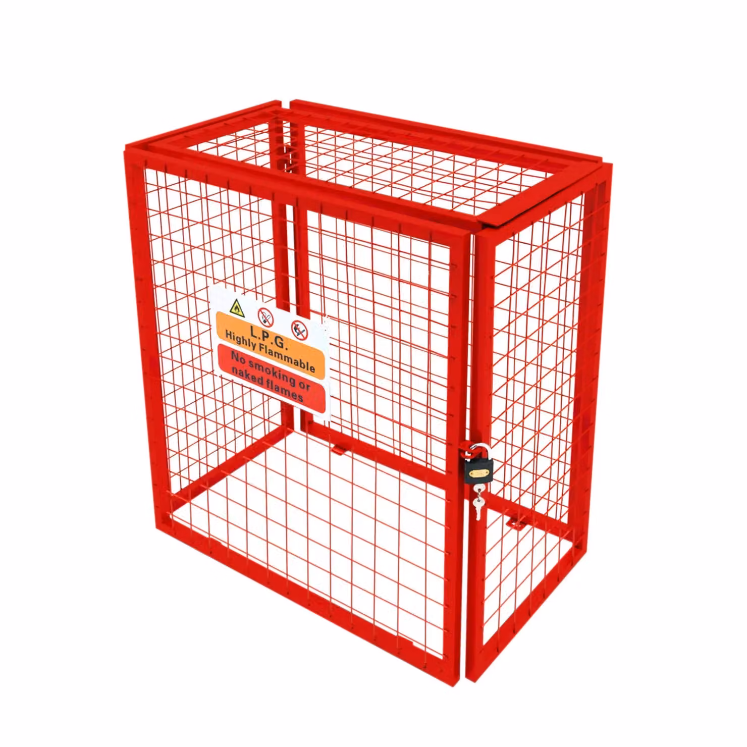 Monstershop Red Collapsible Mesh Gas Bottle Cage, W/D/H: 90 x 80 x 43 cm – 3