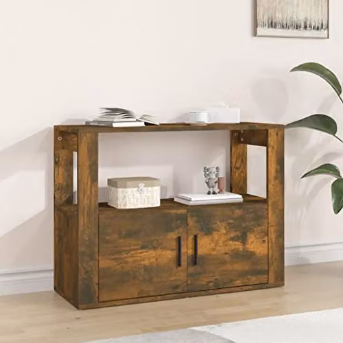 vidaXL Classic Sideboard in Brown Smoked Oak, W/D/H: 80 x 30 x 60 cm – 2