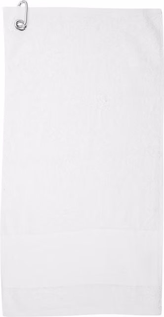 Towel City Printable Border Golf Towel in White