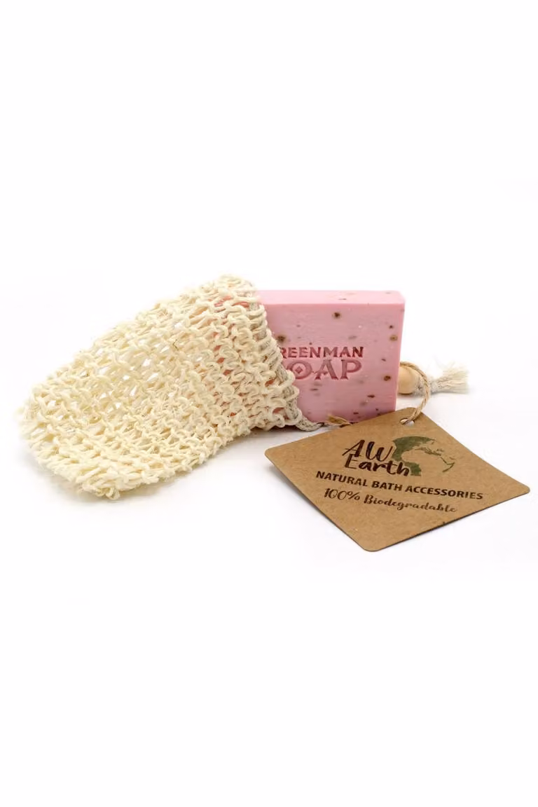 KDMD Natural Sisal Soap Bag in Beige