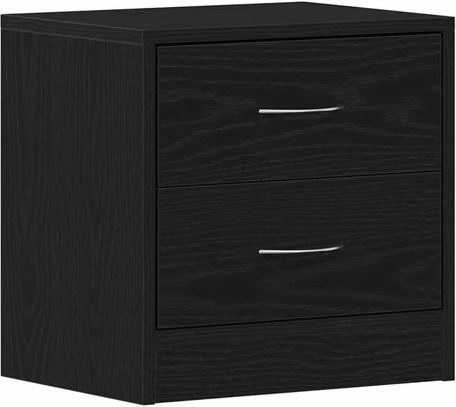 Berkfield Home Black Oak Bedside Cabinet W/D/H: 40 x 30 x 40 cm