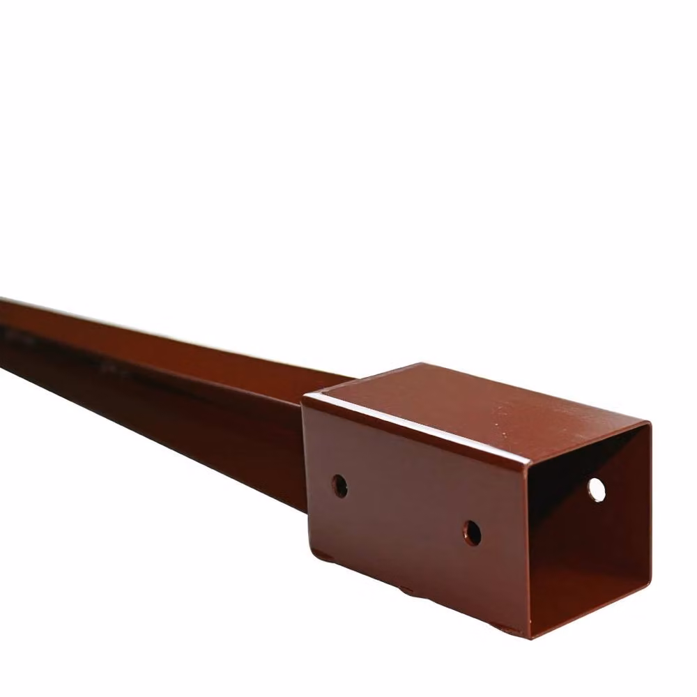 VOGREX Red Steel Fence Post Spike Support Holder W/D/H: 7.5 x 7.5 x 75 cm – 2